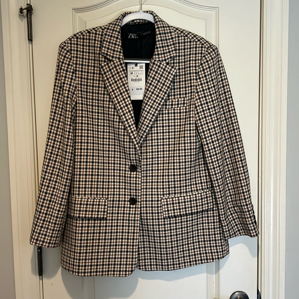 Zara Houndstooth Women’s Jacket BNWT